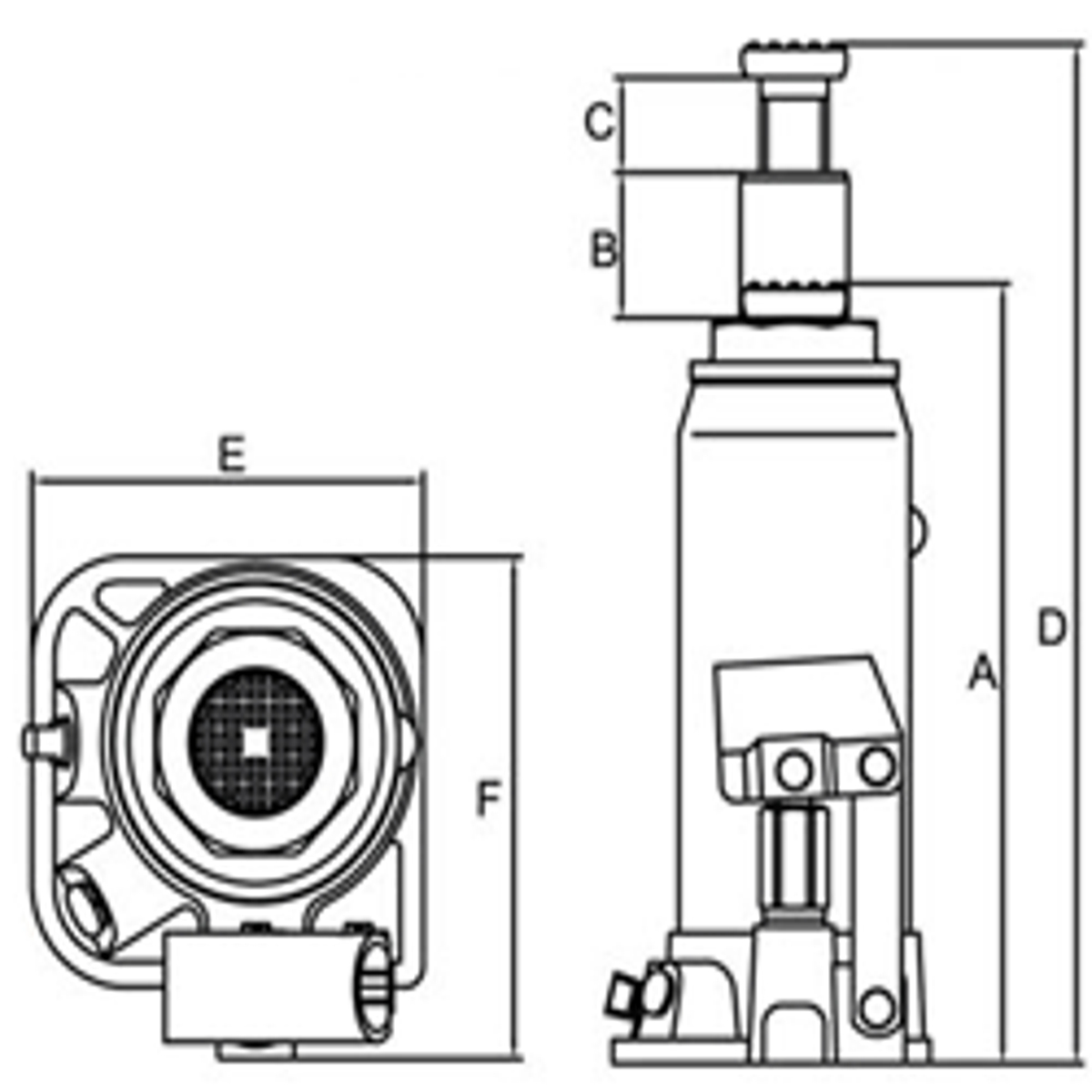 Power Team 9033B 33 Ton Bottle Jack 143mm Stroke